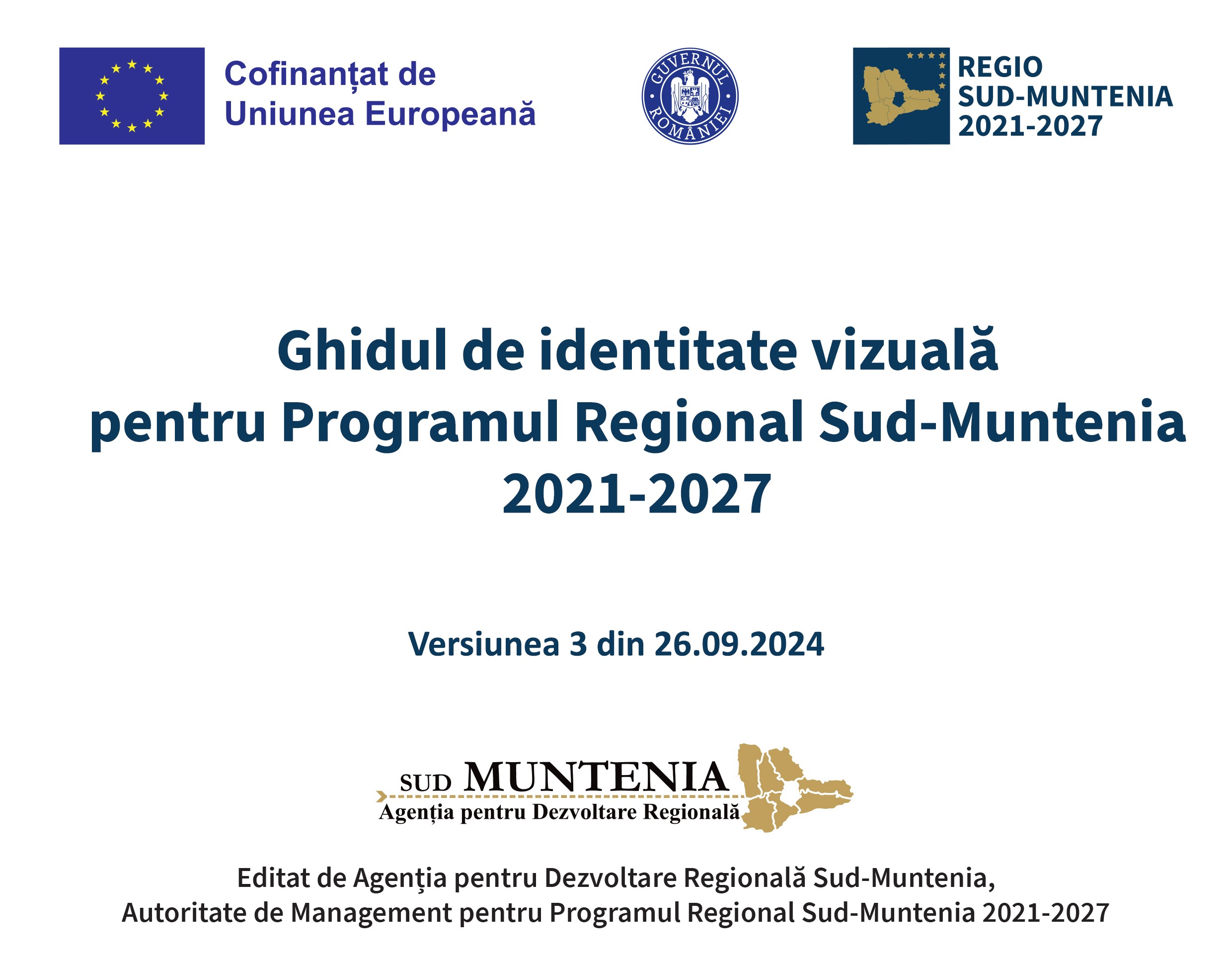 ADR Sud-Muntenia a actualizat Ghidul de identitate vizuală pentru PR SM 2021-2027