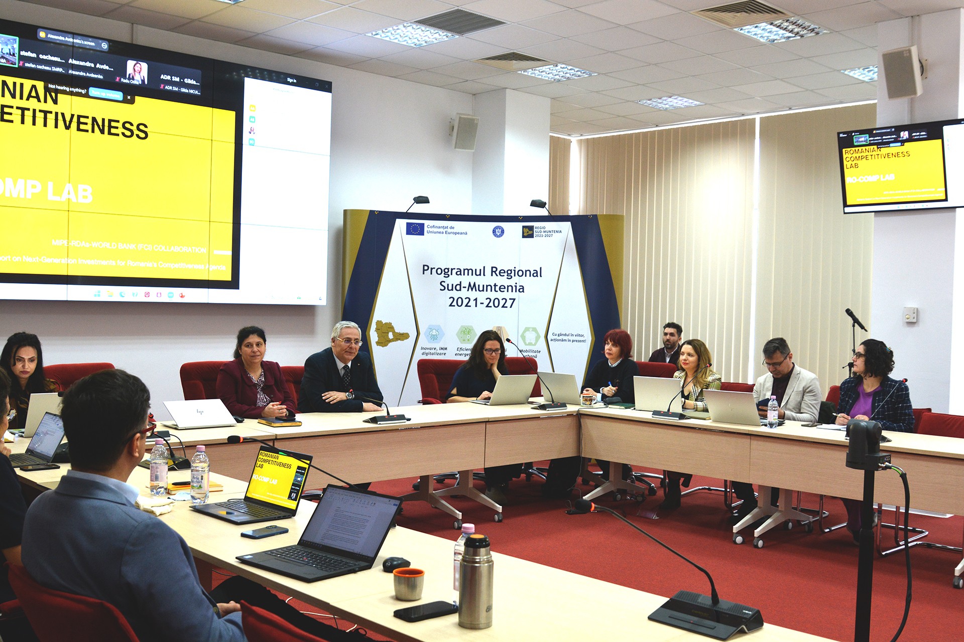 EuroCOMP Lab: ADR Sud-Muntenia și Banca Mondială analizează noi direcții pentru sprijinirea inovării regionale