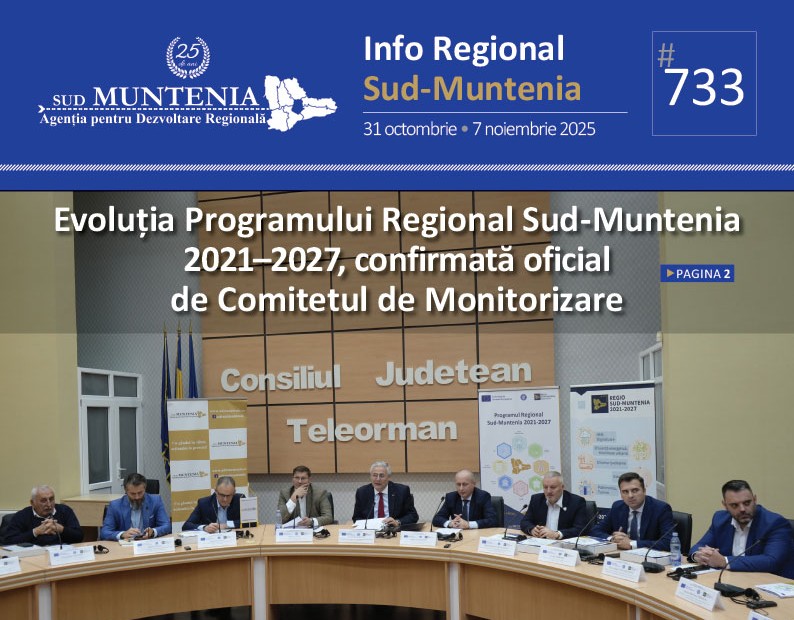 A apărut buletinul informativ Info Regional Sud-Muntenia nr. 733