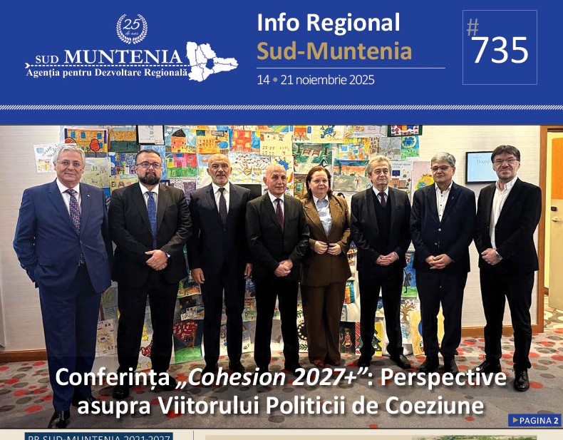 A apărut buletinul informativ Info Regional Sud-Muntenia nr. 735
