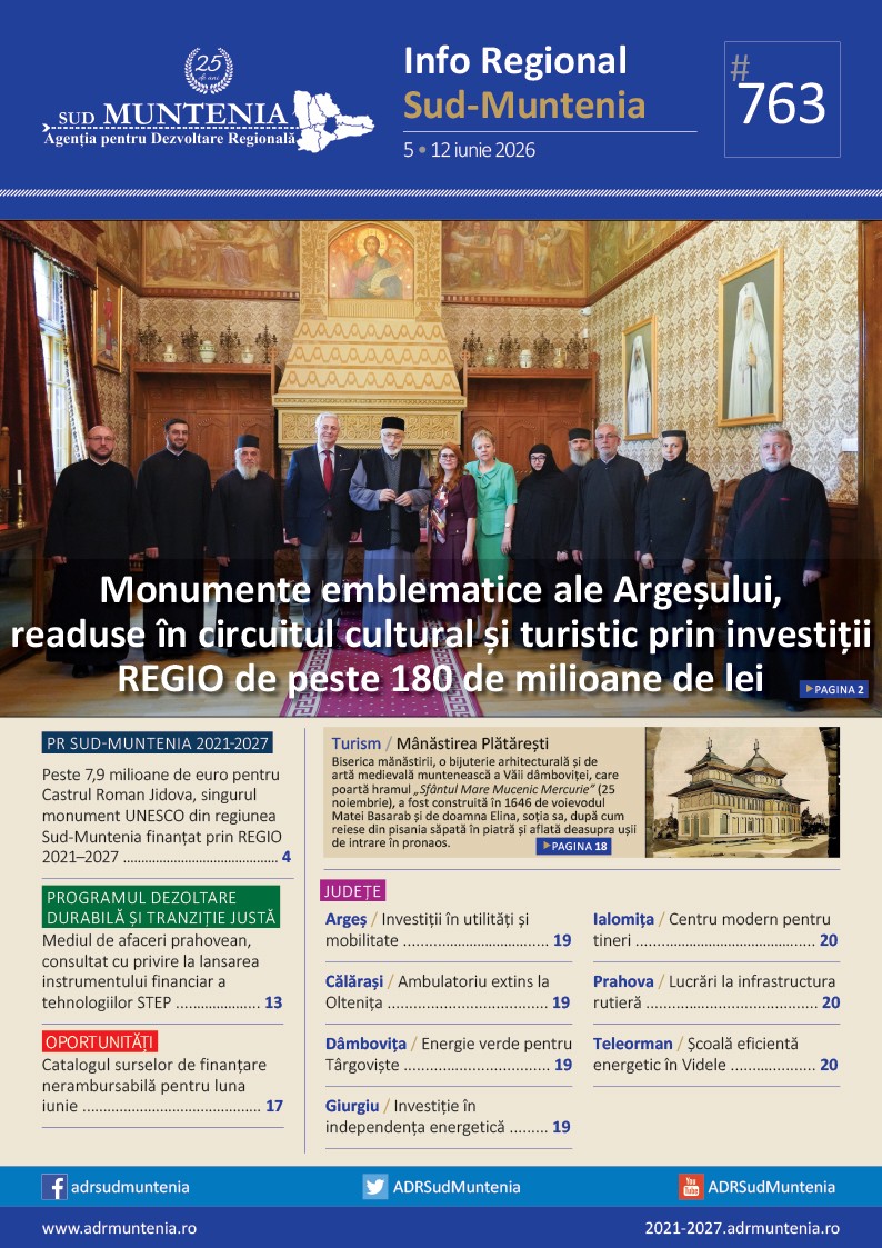 Buletin informativ nr. 763 Info Regional Sud-Muntenia