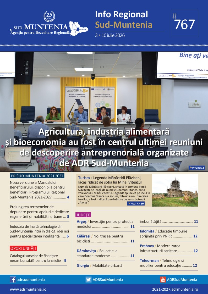 Buletin informativ nr. 767 Info Regional Sud-Muntenia