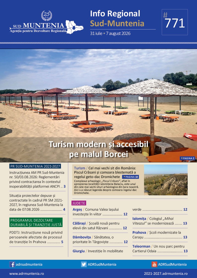 Buletin informativ nr. 771 Info Regional Sud-Muntenia