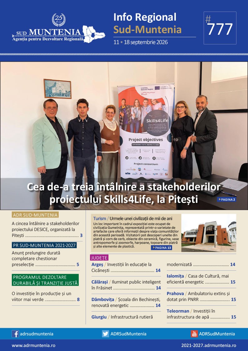 Buletin informativ nr. 777 Info Regional Sud-Muntenia