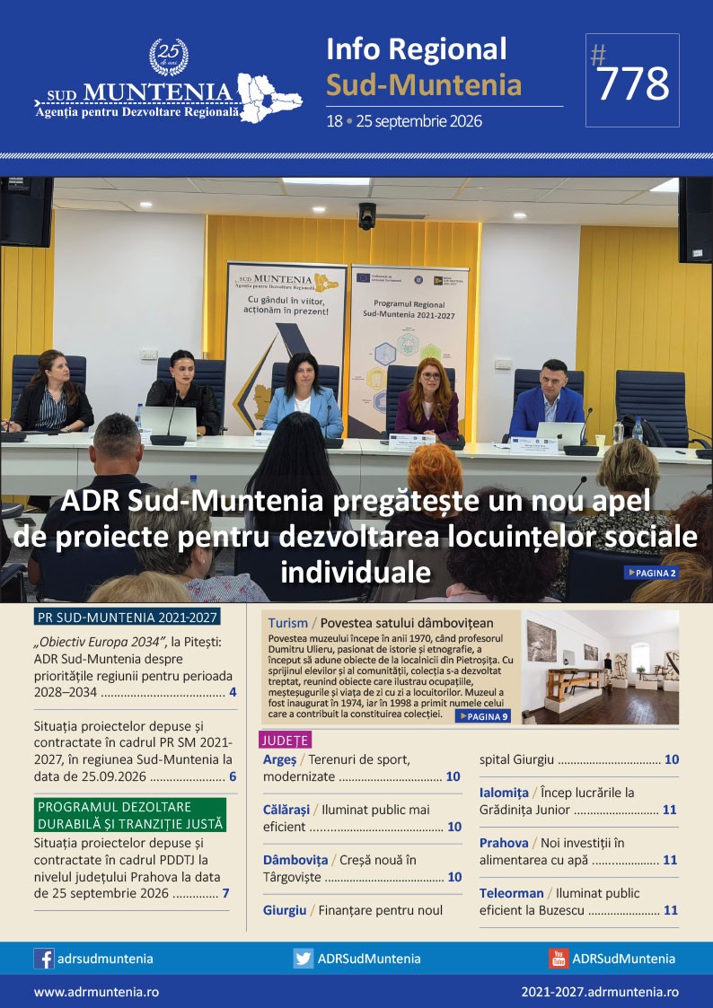 Buletin informativ nr. 778 Info Regional Sud-Muntenia
