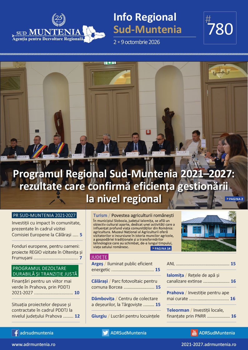 Buletin informativ nr. 780 Info Regional Sud-Muntenia