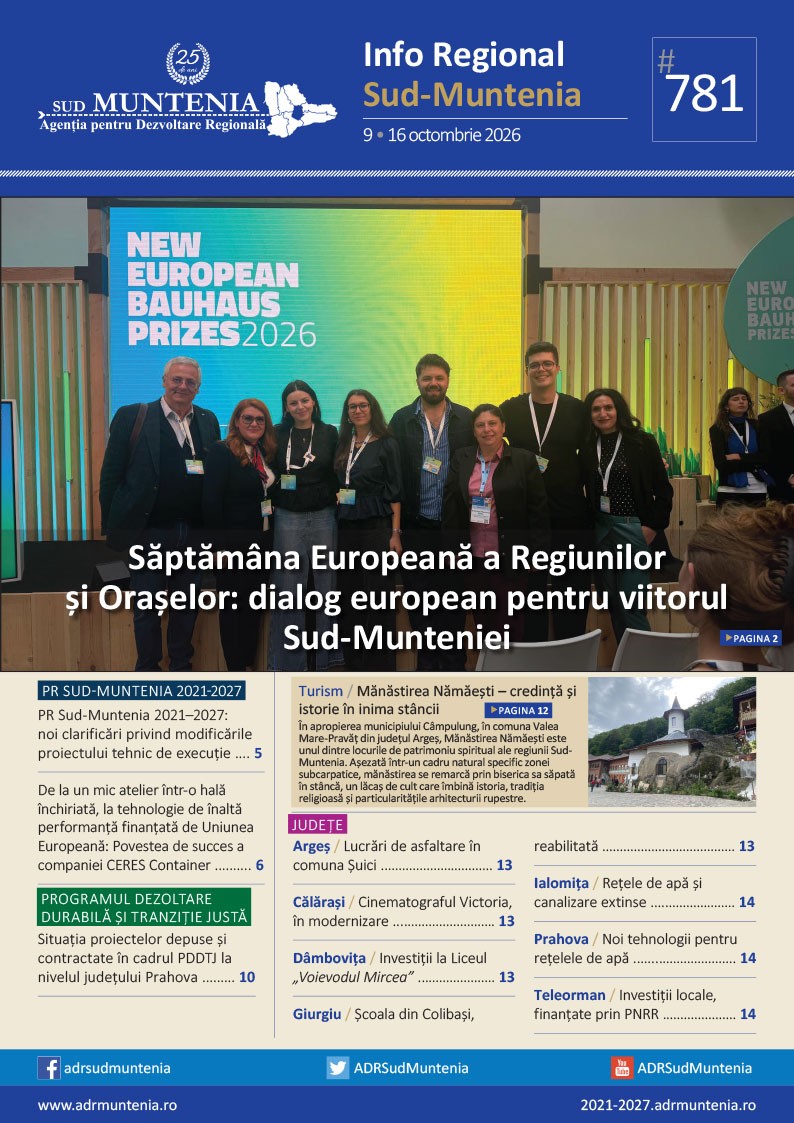 Buletin informativ nr. 781 Info Regional Sud-Muntenia