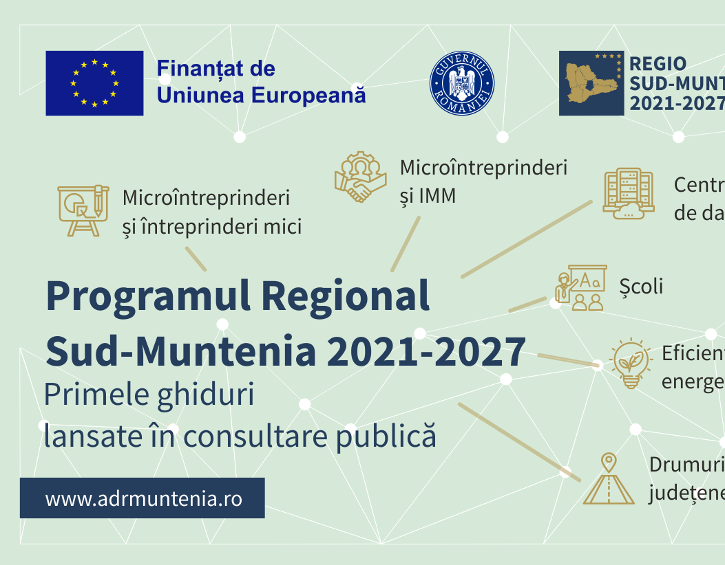 Începe consultarea publică pentru ghiduri specifice destinate autorităților publice locale, din Regiunea Sud-Muntenia!