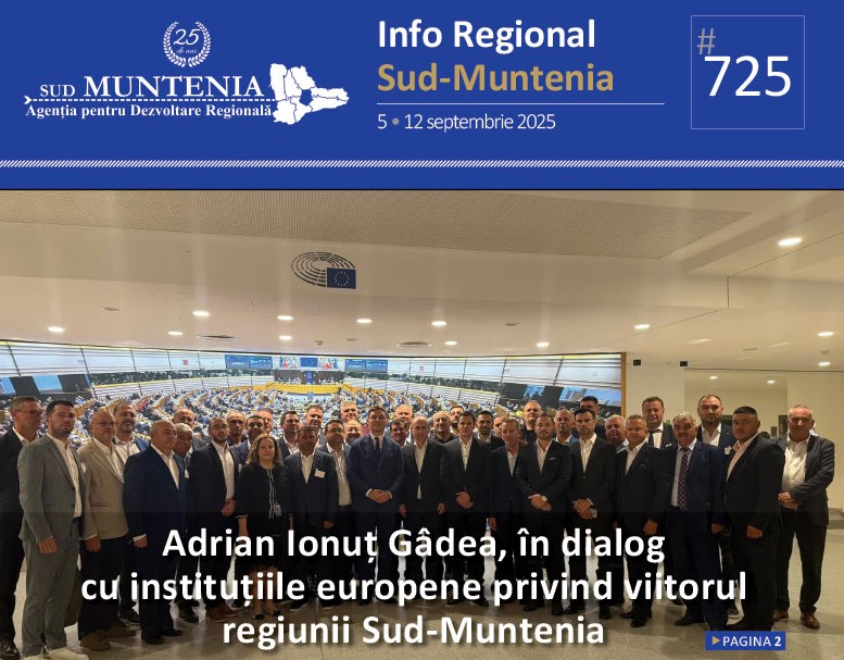 A apărut buletinul informativ Info Regional Sud-Muntenia nr. 725
