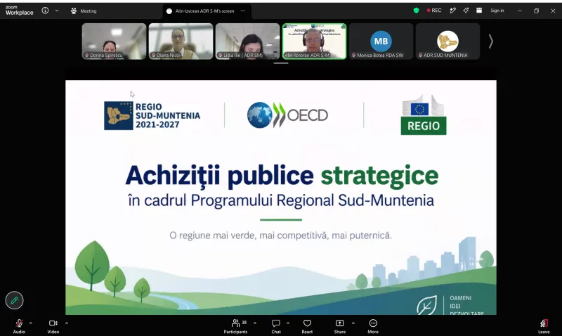 Achizițiile publice strategice, în centrul unui webinar organizat de ADR Sud-Muntenia